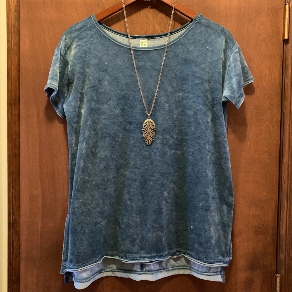 Blue Velvet Boatneck Tee
